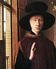 Portrait of Giovanni Arnolfini and his Wife [detail 1] by Jan van Eyck